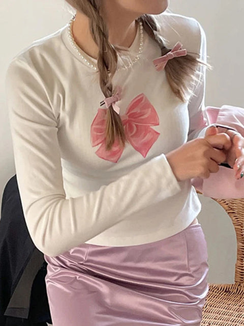 sweet-bow-print-white-slim-crop-top-1