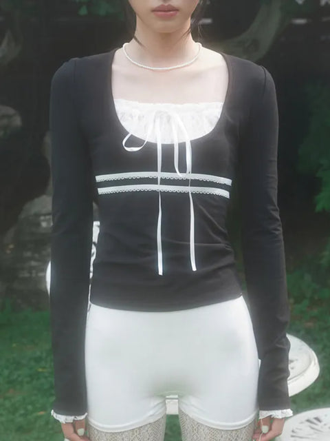 sweet-black-lace-patched-bow-top-1