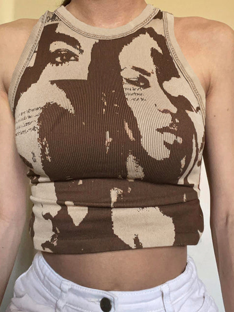 retro-brown-digital-printing-skinny-sleeveless-backless-tops-1