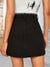 Black Rivet Decor Denim Skirt