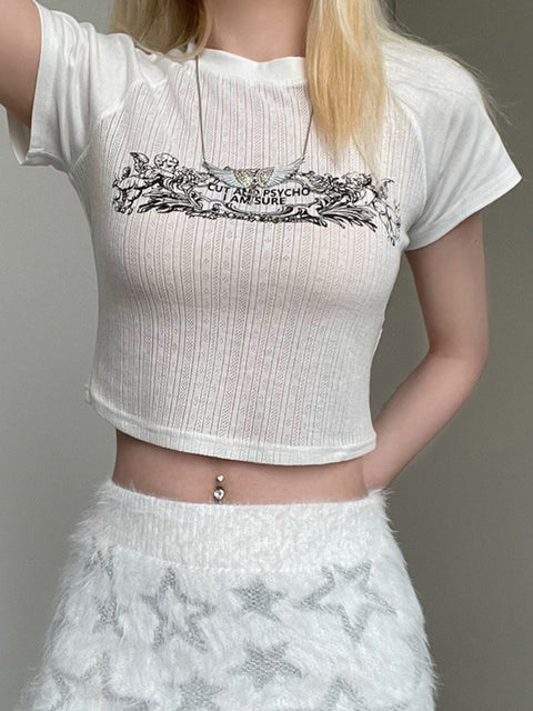 white-slim-print-crop-round-neck-short-sleeve-top-2