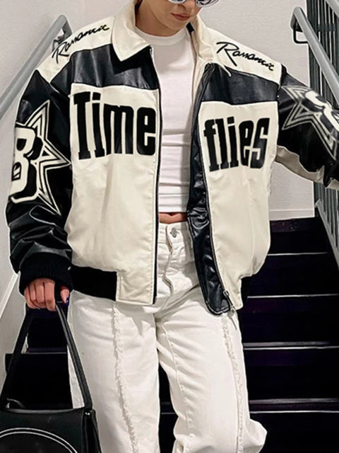 black-white-letter-printed-zip-up-pu-leather-jacket-1