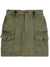 Army Green Pockets Zipper Denim Skirt