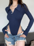 casual-turn-down-collar-blue-solid-buttons-long-sleeve-bodysuit-101