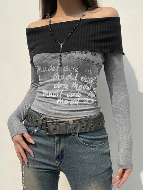 goth-letter-print-patched-off-shoulder-pullovers-top-1