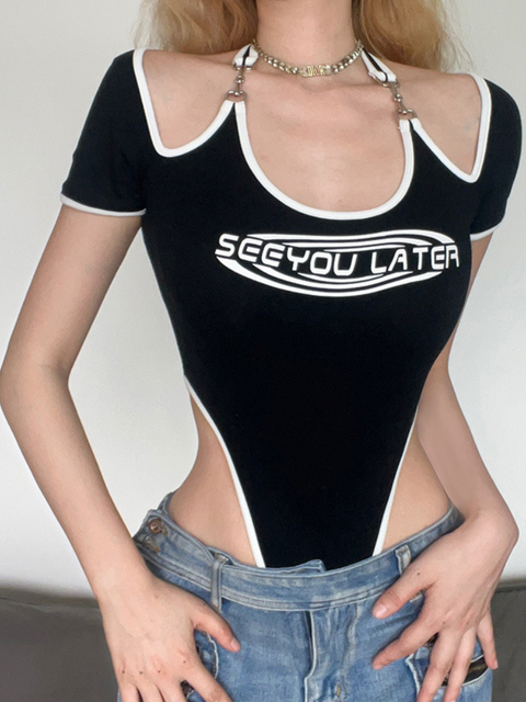 casual-letter-stitched-halter-neck-skinny-summer-bodysuit-124