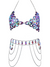 Boho Crystal Tassel Bikini Set Beach Bra Chain