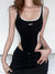 black-backless-stripe-patchwork-sleeveless-slim-bodysuit-2
