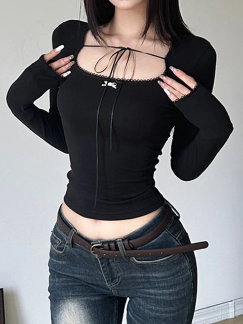 black-lace-trim-bow-tie-up-top-1