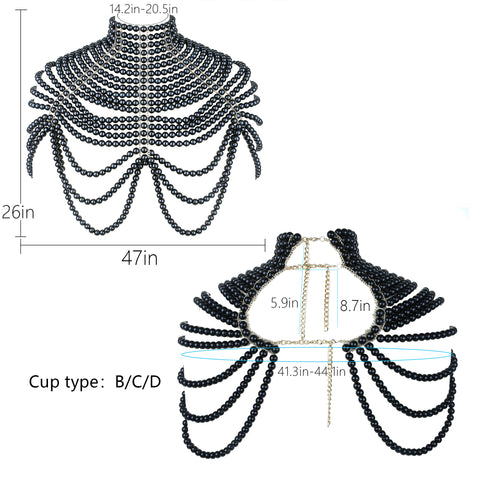 Adjustable Shoulder Necklaces Bra Chain Jewelry