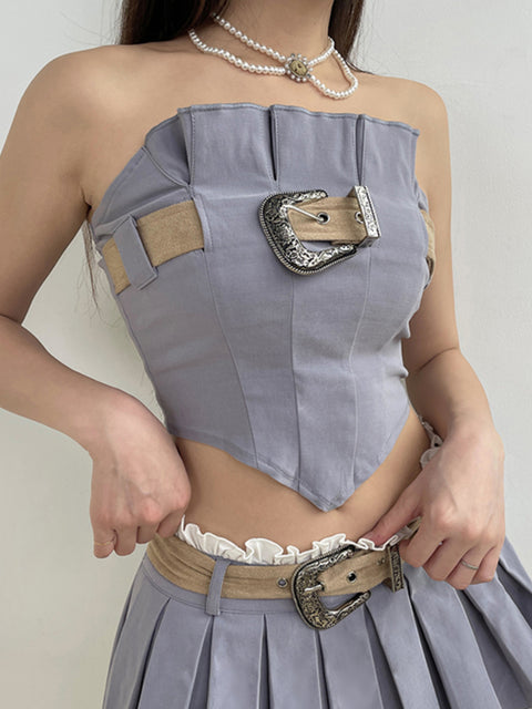 purple-pleated-strapless-sleeveless-belted-irregular-sexy-backless-top-4