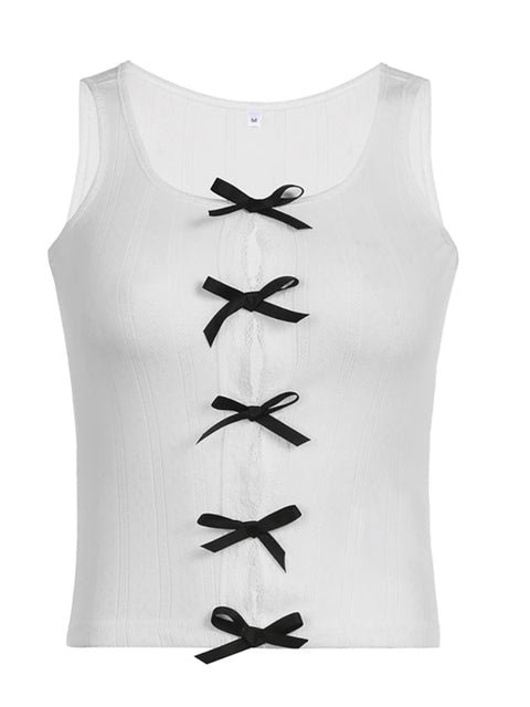 white-skinny-sleeveless-lace-spliced-cute-bow-top-1