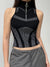 black-fitness-turtleneck-zipper-tank-stripe-printing-top-3