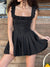black-ruffles-mini-sleeveless-lace-trim-pleated-dresses-2