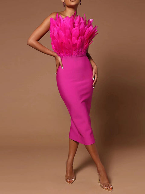 pink-bandage-feather-sleeveless-slim-skinny-party-dress-1