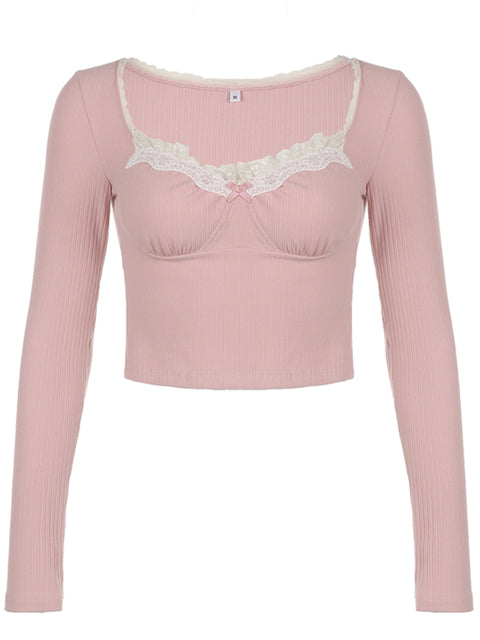 pink-sweet-lace-trim-bow-cute-top-1