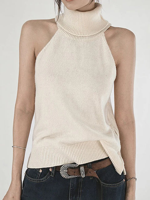casual-sleeveless-turtleneck-buttons-pullover-sweater-1