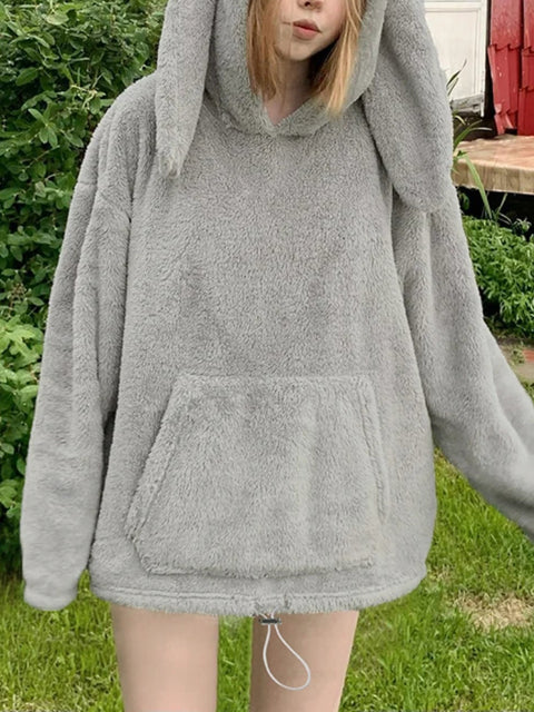 kawaii-rabbit-fleece-pullover-drawstring-hoodie-1