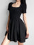 black-folds-basic-square-neck-short-sleeve-a-line-dress-3