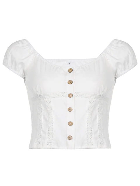 white-short-sleeve-lace-spliced-buttons-up-cute-top-1