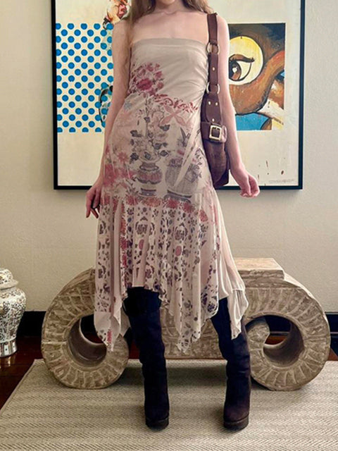 skin-strapless-flowers-printed-mesh-dress-1