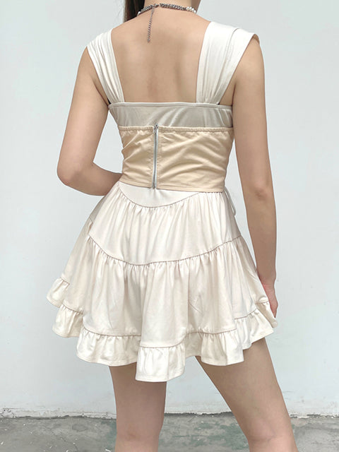 skin-square-neck-fold-buttons-sleeveless-a-line-dress-4