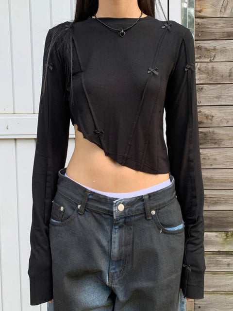 cute-asymmetrical-bow-long-sleeve-crop-top-1