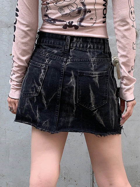 gothic-burr-tie-dye-denim-chain-mini-skirt-4