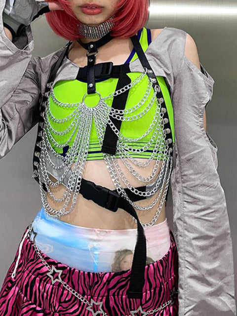 black-buckle-belt-open-shoulder-flare-sleeve-sexy-top-2