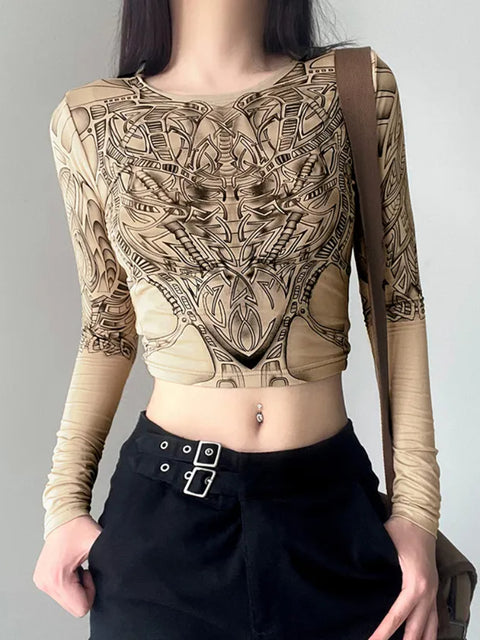 black-printed-graphic-long-sleeve-crop-top-1