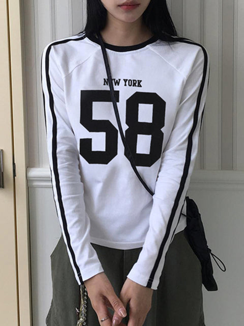 Casual Stripe Digital Printed Top