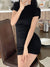 black-casual-stand-collar-folds-slim-mini-dress-4