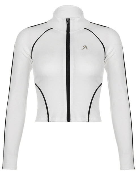 casual-zip-up-skinny-stand-collar-top-4