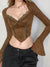 vintage-brown-lace-spliced-flare-sleeve-top-1