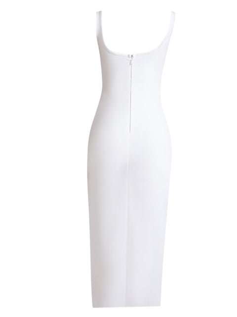 sexy-white-cutout-waist-sleeveless-high-slit-bandage-dress-2