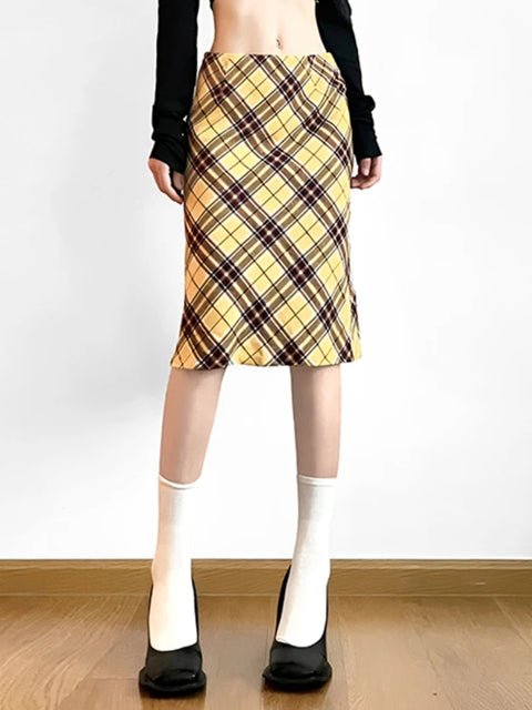 vintage-yellow-plaid-low-rise-mini-skirt-1