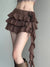 vintage-flowers-brown-pleated-multi-layer-fringe-short-skirt-2