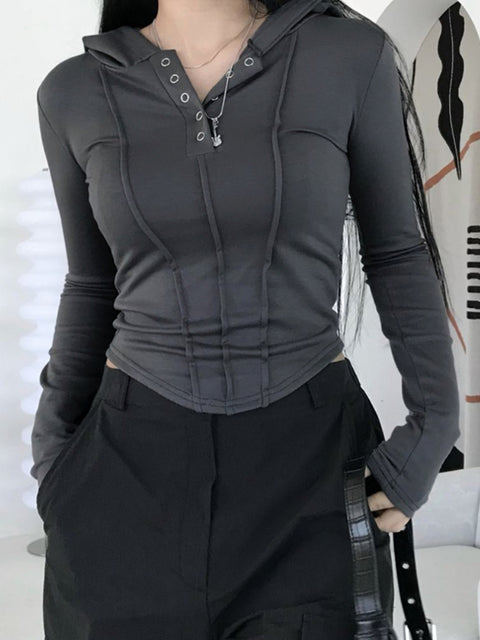 grey-hooded-buttons-long-sleeve-crop-top-2
