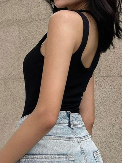 black-one-shoulder-skinny-sleeveless-sexy-bodysuit-4