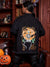 Skeleton Pattern Halloween Denim Jacket