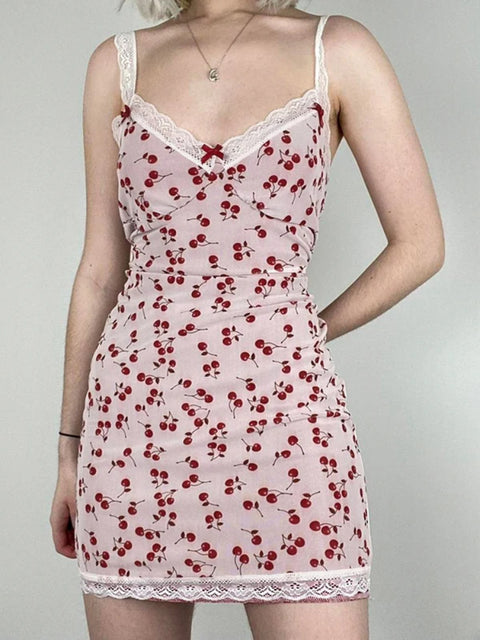 sweet-pink-cherry-print-lace-trim-mini-dress-1