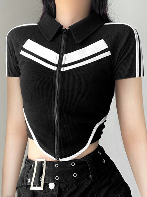 black-zipper-stripe-patchwork-cropped-top-1