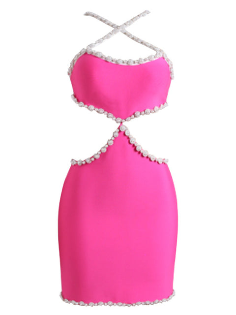 pink-pearl-sexy-cross-neck-waist-bandage-skinny-dress-1
