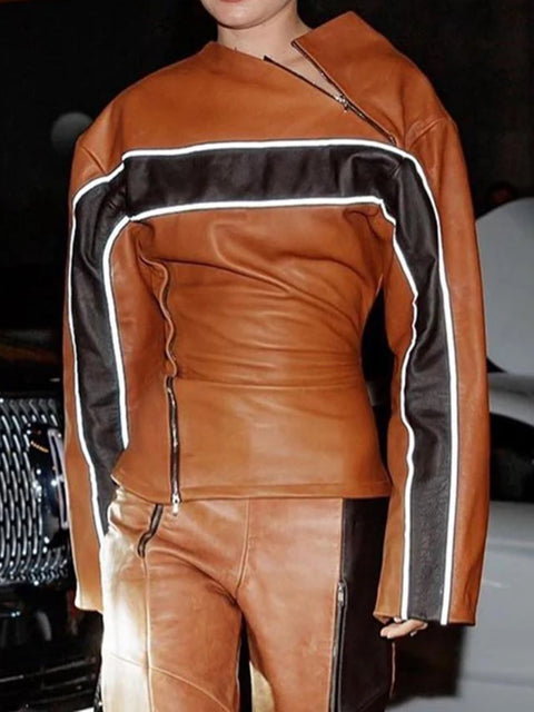 brown-zipper-stripe-patchwork-leather-jacket-1