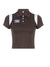 brown-stripe-stitched-buttons-turn-down-collar-short-top-1