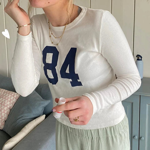 Casual Digital Printing Long Sleeve Top