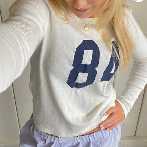 Casual Digital Printing Long Sleeve Top