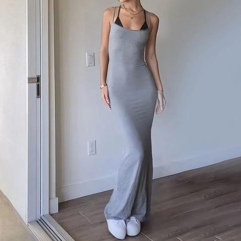 casual-patched-sleeveless-halter-long-dress-4
