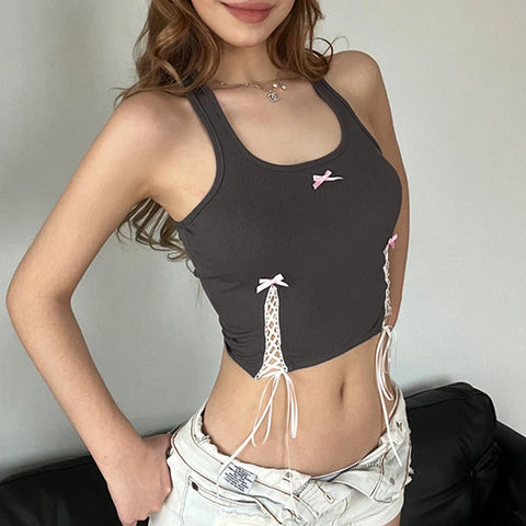 sweet-lace-trim-bow-lace-up-sleeveless-top-3