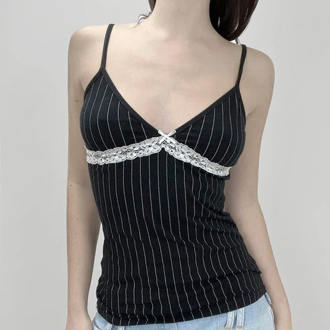 black-v-neck-lace-trim-bow-crop-top-2